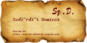 Szórát Dominik névjegykártya